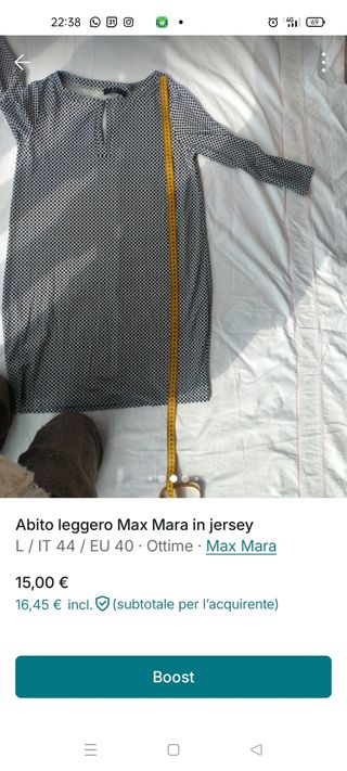 Miniabito Max Mara Jersey L/40