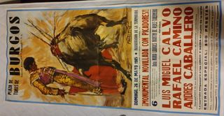 Gran cartel Taurino Burgos 1985 - 155x74 cm