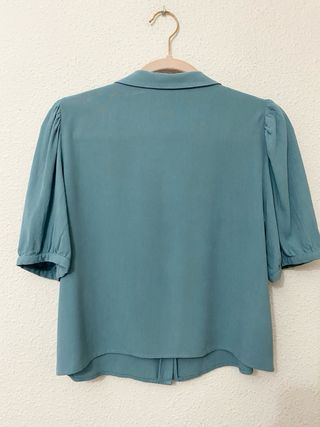 Blusa Zara - Azul petroleo
