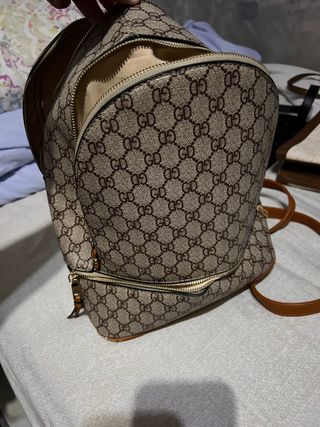 Mochila marrón beige