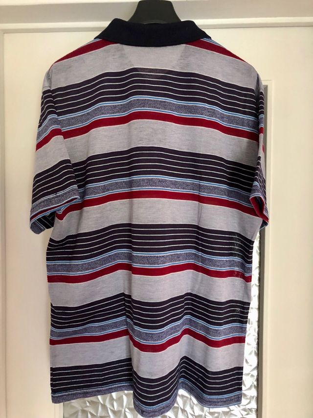 Polo Uomo Rigato Blu/Rosso