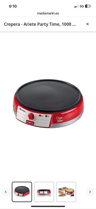 Crepera Ariete Party Time 1000W