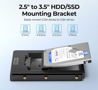 Adaptador Disco Duro HDD o SSD SATA 2,5" a 3,5"