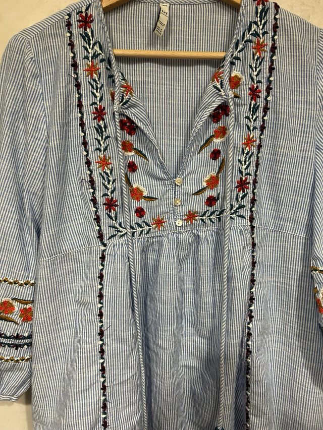 Vestido corto Zara rayas azules