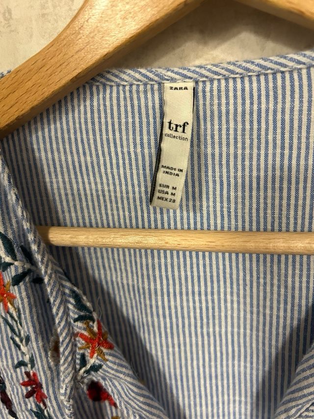 Vestido corto Zara rayas azules