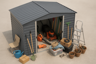 Casetas de jardín ALPINE Duramax Alpine 10x10 gris