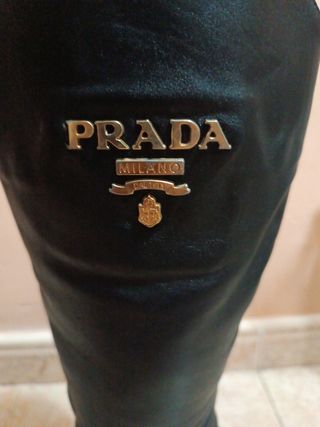 Stivali alti neri PRADA, in pelle