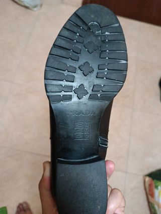 Stivali alti neri PRADA, in pelle