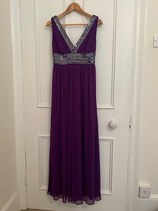 Vestido fiesta morado El Corte Inglés