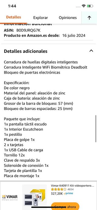 Cerradura Inteligente Smart Home EKOUQIN