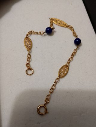 Braccialetto vintage lapislazzuli oro
