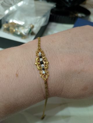 Bracciale vintage oro e nero