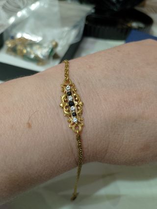 Bracciale vintage oro e nero