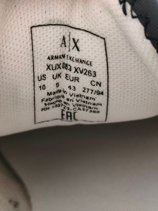 Zapatillas Armani Exchange Talla 43