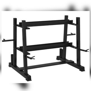 Soporte para mancuernas discos y barras - 131x80cm