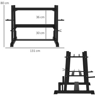 Soporte para mancuernas discos y barras - 131x80cm