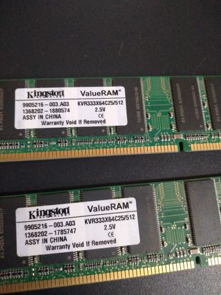 Kingston ValueRAM 2x 512MB