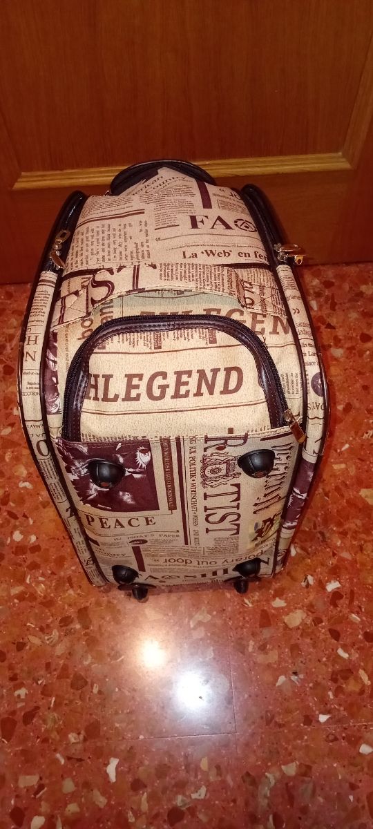 Maleta de viaje - Beige y marrón