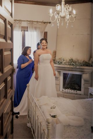Vestido novia blanco roto talla 44