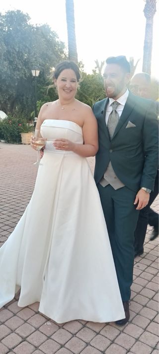 Vestido novia blanco roto talla 44