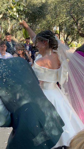 Vestido novia blanco roto talla 44