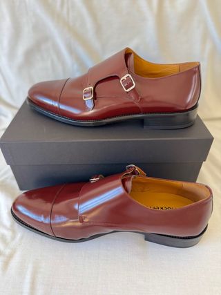 Zapatos Hockerty granate  - Hebilla doble