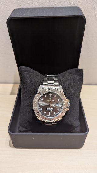 Reloj Poedagar negro - correa metal