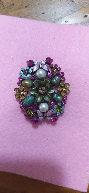 Spilla vintage multicolor