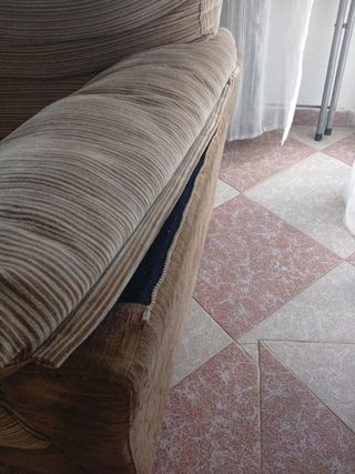 Sofá 2 plazas - marrón beige