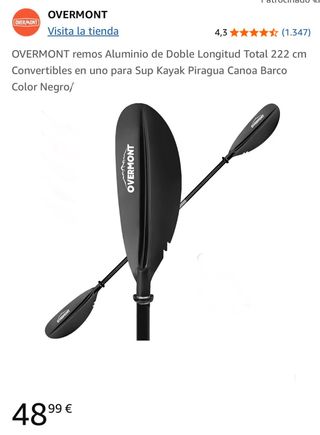 Remo Kayak Sup Piragua Canoa OVERMONT