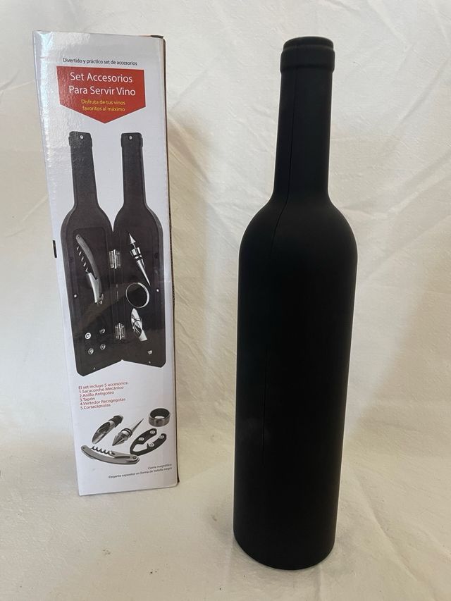 Set de accesorios para vino – Caja botella (nuevo)