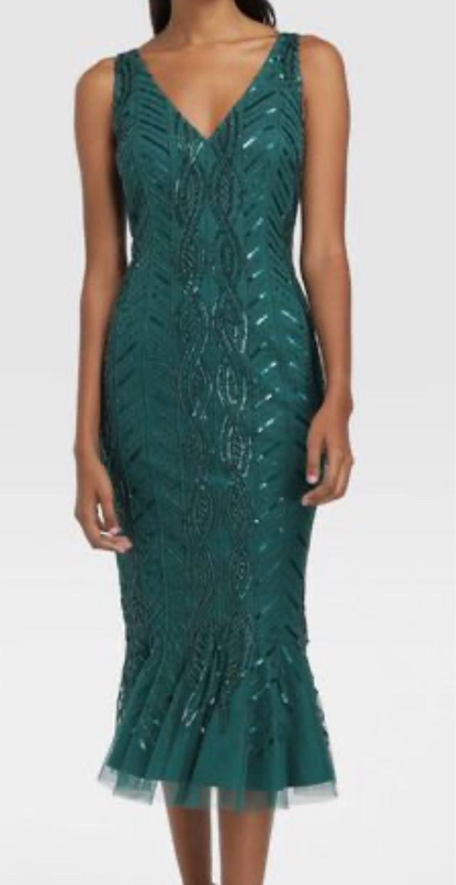 Vestido Adrianna Papell - Verde - XL