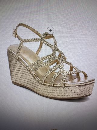 Sandalias doradas XTI - cuña