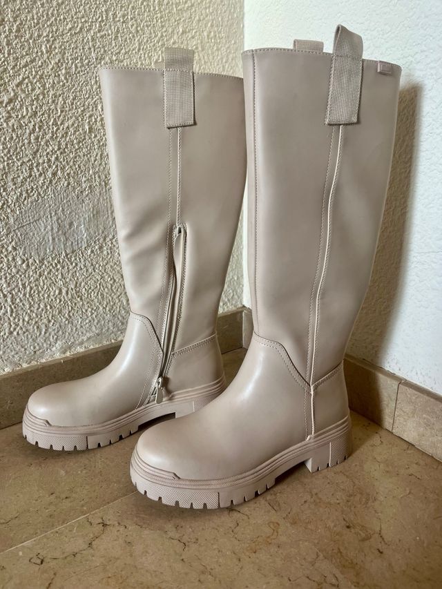 Botas altas beige emmshu