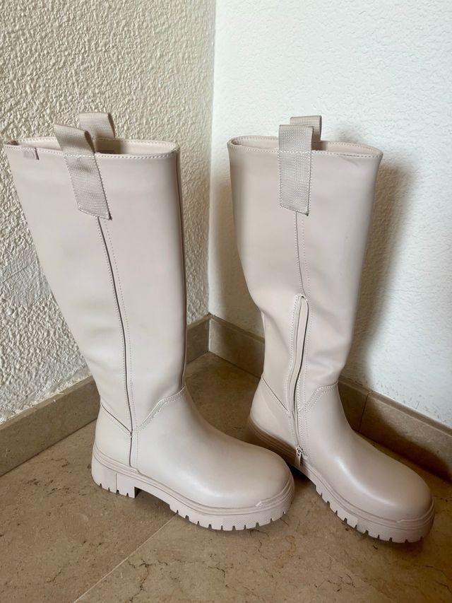 Botas altas beige emmshu