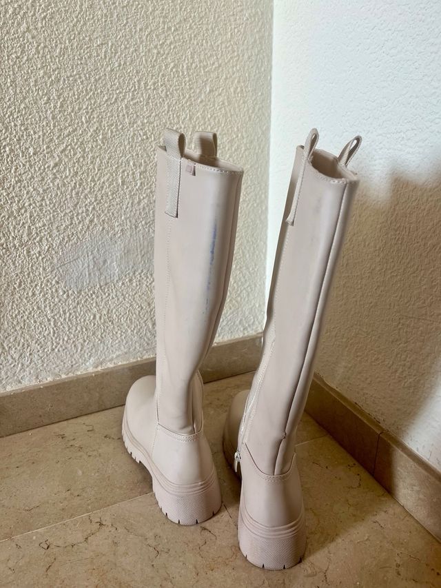 Botas altas beige emmshu