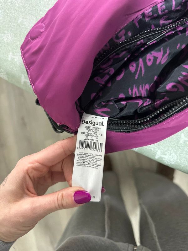 Borsa Desigual viola - Tracolla catena