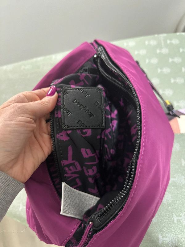 Borsa Desigual viola - Tracolla catena