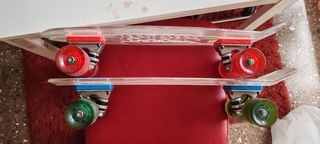 Estupendos Skateboard Translúcidos LED Rojo y Azul