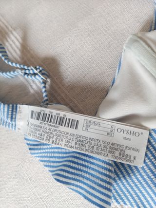 Bikini Oysho azul rayas