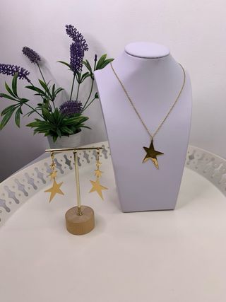 Pendientes de acero inoxidable con estrellas