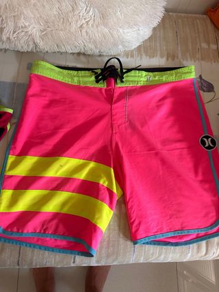 Bañadores Hurley S - Rosa y Amarillo