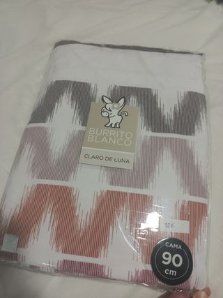 Sábanas Burrito Blanco 90cm - Cama