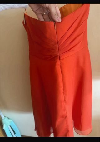 Vestido fiesta naranja talla L