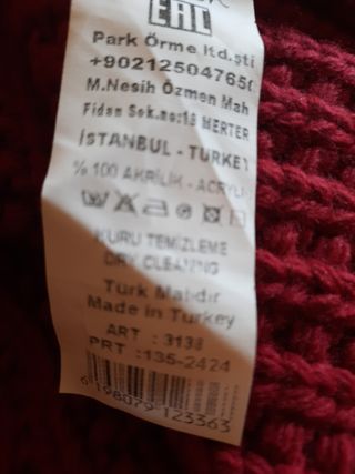 Chaqueta tejida roja