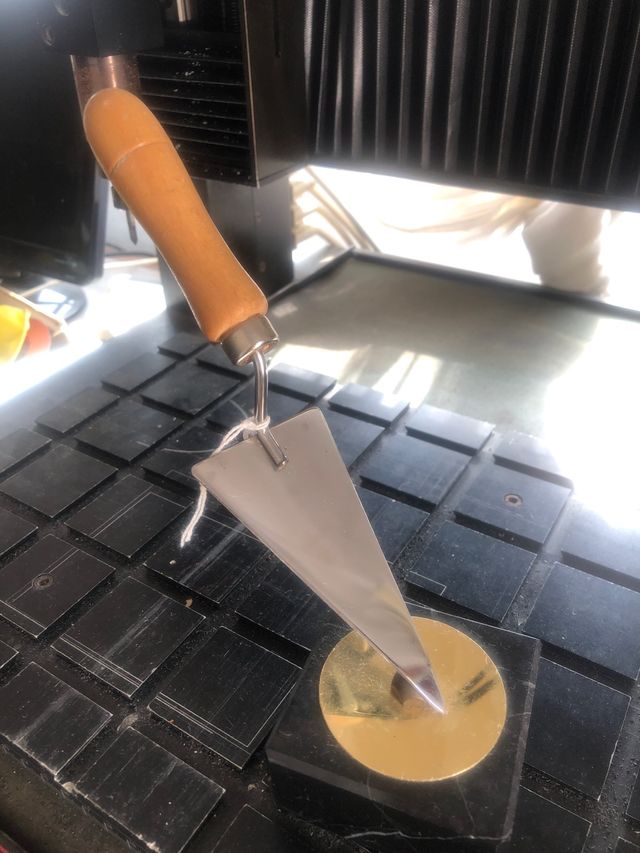 Trofeo palustre acero y madera