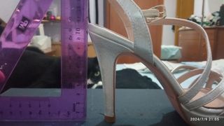 Sandalias tacón plata 35