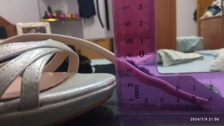 Sandalias tacón plata 35