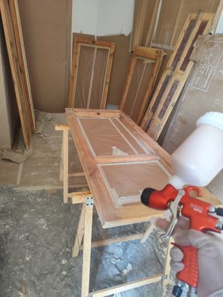 Puertas madera decapada antigua,recuperando