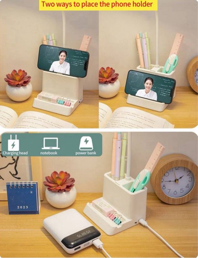 Lámpara LED Escritorio + Porta-lapiceros NUEVO